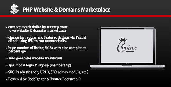 PHP Website and Domains Marketplace