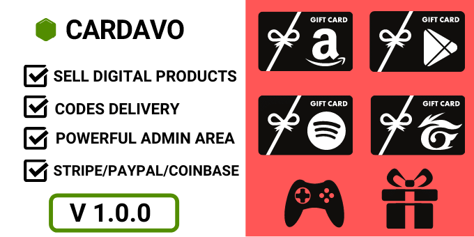 Cardavo - Sell Gift & Games Cards PHP Script